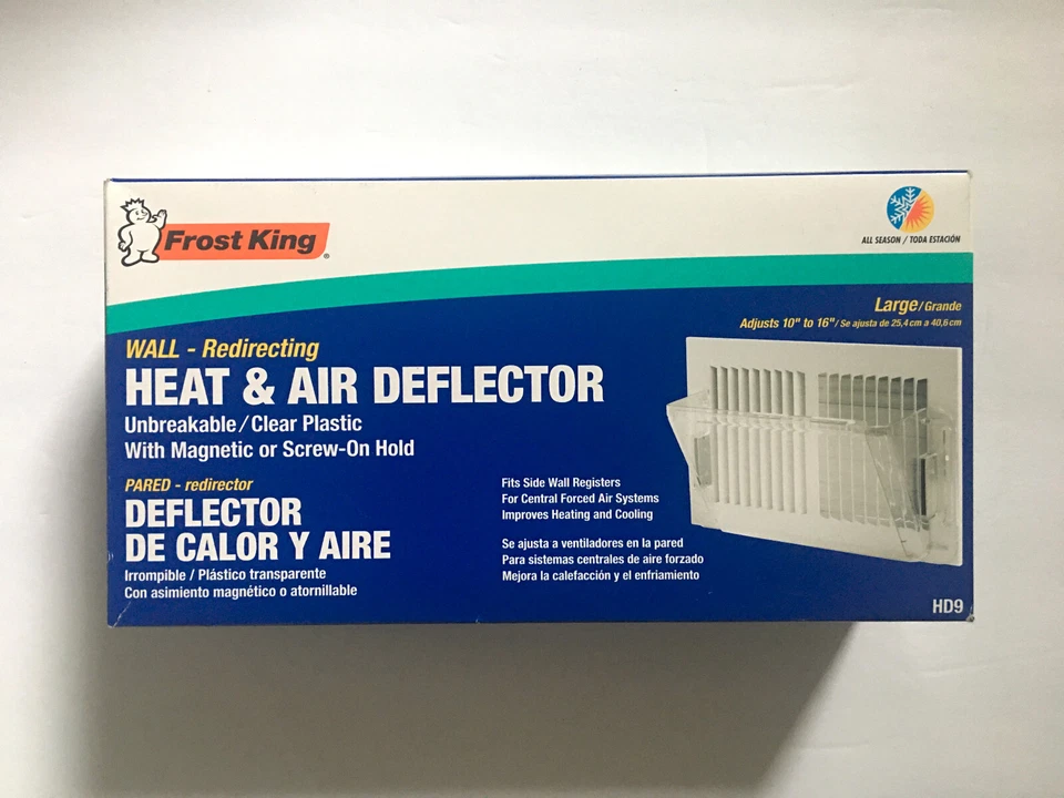 Frost King HD9 HEAT AND AIR DEFLECTOR 10 In. to 16 In. Magnetic Unbreakable - Image 1 of 4