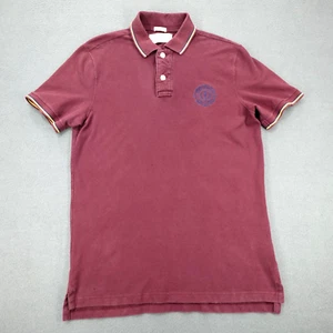 Vintage Abercrombie & Fitch Stretch Poloshirt Herren Gr. M weinrot Patches - Bild 1 von 18