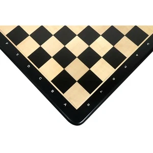 21 "Schachbrett aus Ebenholz und Ahornholz mit Notationen - Quadrat von 55 mm - Picture 1 of 7