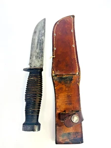 US ARMY USMC MARINE WWII CASE XX 337-6"Q FIGHTING KNIFE W/ SHEATH Estate Fresh - Picture 1 of 9