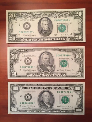 1988A Rare $20 / 1990 $50 $100 Philadelphia ✫Star✫ Note Collection + Bonus $2 !! - Image 1 of 4