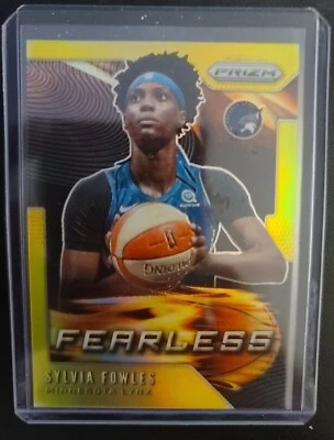 2020 Panini Prizm WNBA #17 SYLVIA FOWLES Minnesota Lynx FEARLESS Gold Prizm 7/10 - Image 1 of 2