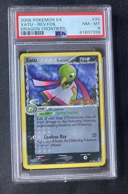 Pokemon 2006 EX Dragon Frontiers Xatu reverse holo #25 NM-MT PSA 8 - Image 1 of 2