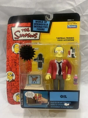 Boneco de ação Simpsons Salesman Gil WOS MIB série 11 brinquedo raro Playmates - Imagem 1 de 2