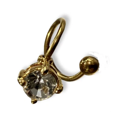 14G (1.6MM) Spiral Big CZ- 6MM (316L) Surgical Steel Nickel Free -1 Piece - Image 1 of 2