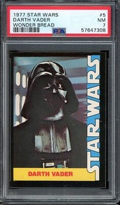 1977 Star Wars Wonder Bread #5 Darth Vader PSA 7 *d4