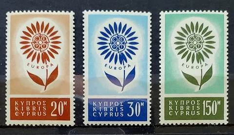 CYPRUS SCOTT #244-246 MINT NEVER HINGED 1964 EUROPA ISSUE COMPLETE SET Cover