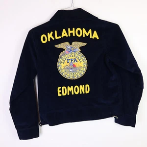 Vintage Y2K FFA Corduroy Jacket Oklahoma Edmond Size 32 - Picture 1 of 6