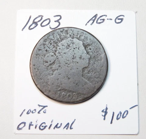 1803 AG - G 100% ORIGINAL CHOCOLATE BROWN !!!!!!!!WITH PITTING - DIRT CHEAP!! ⭐⭐ Cover