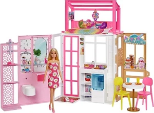 Barbie HCD48 - Barbie Ferienhaus mit Haus und Puppe NEU - Bild 1 von 1