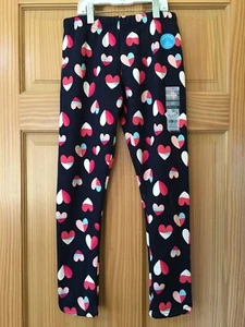 NWT Carter's Cozy Fleece Leggings Girls Navy Heart 12,14 - Picture 1 of 1