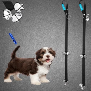 Dog Door Bell 2 Dog DoorBell For Potty Training 7 Large Bells + Whistle FREE - Picture 1 of 9