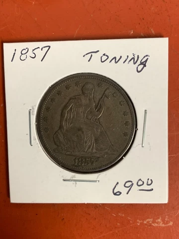 1857 Seated Liberty Half Dollar Toning Cover