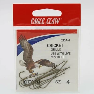 Eagle Claw 215A Aberdeen Cricket Fishing Hooks Bronze Size 4 b - Picture 1 of 2
