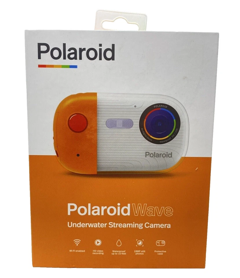 Polaroid Wave Underwater Streaming WiFI Waterproof Camera - Orange - Image 1 of 1