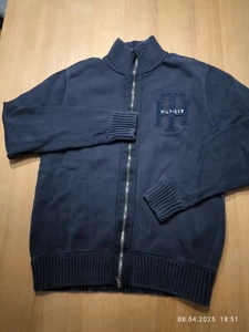 TOMMY HILFIGER STRICKJACKE Gr. L Achselweite: 52cm blau - Bild 1 von 11