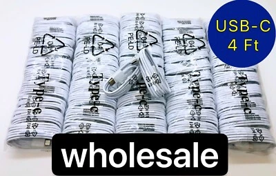Wholesale Bulk Lot USB C Type C Cable Fast Charger For Samsung S8 S9 S10 Note10 - Image 1 of 4