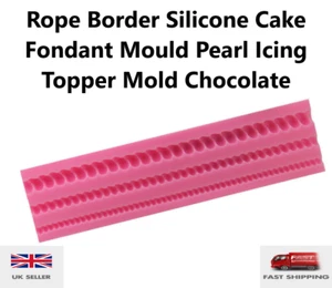 Rope Border Silicone Cake Fondant Mould Pearl Icing Topper Mold Chocolate - Picture 1 of 7