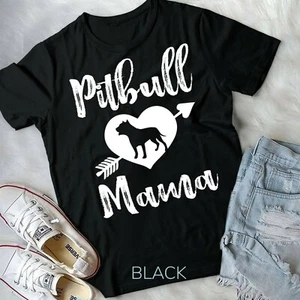 Womens Pitbull Mama Proud Pitbull Mom Unisex & Youth T-shirt - Picture 1 of 11