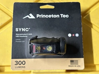 NUEVO Faro LED Princeton Tec Sync con Pilas NEGRO Foto 1 de 2