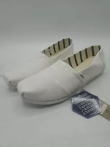 TOMS Women's Alpargata Recycled Cotton Canvas Slip On Sneaker White - Picture 1 of 3