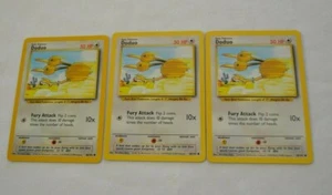 1999 POKEMON DODUO 48/102 , LOT OF THREE CARDS - Picture 1 of 2