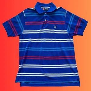 Ralph Lauren Chaps Mens Polo Shirt M Medium Short Sleeve Striped Vintage - Picture 1 of 6