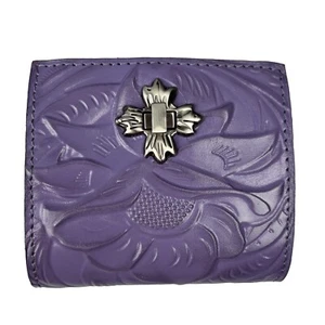 Patricia Nash Maida Portafoglio Trifold in Pelle Ametista Viola �� - Foto 1 di 6