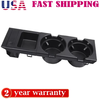 51168217953 For BMW E46 Front Center Console Cup Holder & Coin Holder Black Foto 1 de 4