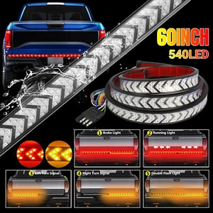60" 540LED Truck Strip Tailgate Light Bar Reverse Brake Tail Flowing Turn Signal - Picture 1 of 10