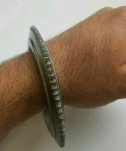 Sarbloh steel toothed cut chakri sikh singh kaur khalsa warrior gatka kara h4 - Picture 1 of 10