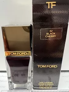 TOM FORD Nail Lacquer 0.41oz/12ml # 32 BLACK CHERY 100% AUTHENTIC NEW BOX RARE! - Picture 1 of 5