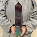 1.75Kg Natural Watermelon Fluorite Obelisk Quartz Crystal Wand Point Gem