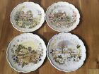 Set Of 4 Royal Albert 1984 Four Season from the cottage garden year Plates