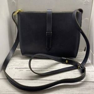 J.CREW Black Parker Smooth Leather Crossbody Bag - Picture 1 of 10