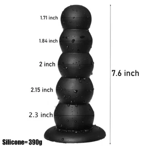 MONSTER HUGE DILDO BIG BALL ANAL BUTT PLUG SUCTION CUP SEX TOYS FOR WOMEN MEN - Picture 1 of 8