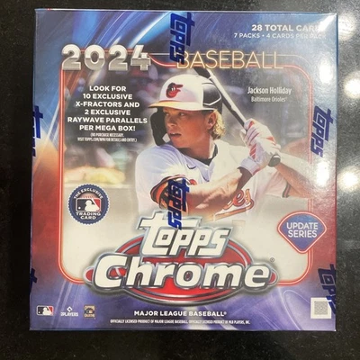 2024 Topps хром обновление серии бейсбол мега коробка новый в заводской упаковке - Изображение 1 из 4