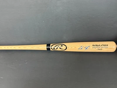 Andrew Vaughn Milwaukee Brewers Signed Engraved Bat Beckett Witness Holo Blonde - Image 1 of 3