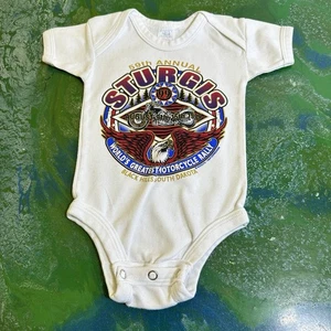 Vintage 1999 Sturgis Motor Cycle Rally 12 Monate Baby Einteiler Body Biker - Bild 1 von 8