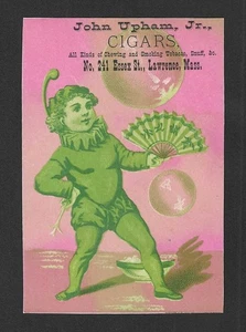 c1880's John Upham Jr. Tobacco Trade Card - Cigars - Lawrence, MA - Picture 1 of 2