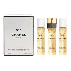 Chanel No.5 Eau De Toilette Purse Spray Refills 3x20ml/0.7oz - Picture 1 of 1