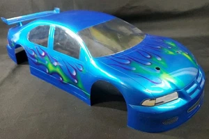 1st GEN Vintage Team Associated 1/10 Body Shell Dodge Spoiler Flames Rare - Picture 1 of 10