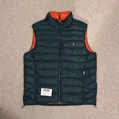 RLX Ralph Lauren Gilet Body Warmer Puffer - Green / Orange - Packable - Large L - image 1 of 4
