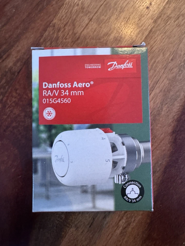 Danfoss 015G4560 Aero RA/V 34mm Thermostatkopf mechanisch 7 bis 28 °C