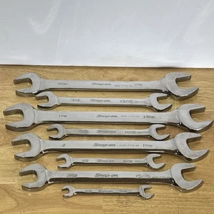 Snap On SAE Large Double Open End Wrench Set 3/8" to 1-1/4" 7pc USA READ - Picture 1 of 23