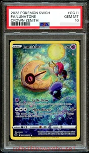 Pokemon Crown Zenith Lunatone GG11 PSA 10 - Imagen 1 de 1