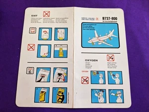 Tarjeta de seguridad Turkish Airlines Boeing 737-800 - Imagen 1 de 2