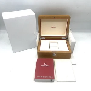 Omega scatola per orologio Legno Pelle con controscatola box doppia NOS - Imagen 1 de 19