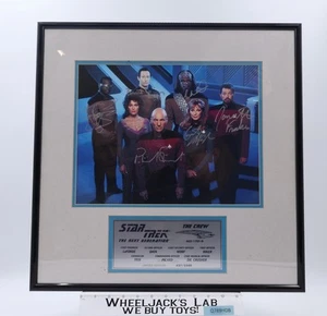 Elenco de Star Trek Next Generation Firmado AUTOGRAFIADO Sirtis Stewart Stiner Dorn - Imagen 1 de 2