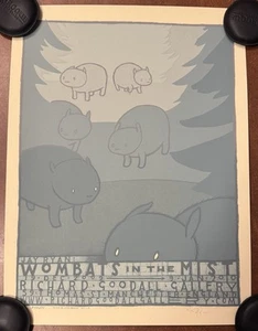 Jay Ryan Wombats In The Mist 2010 Art Show Poster Manchester England S/# 250 - Picture 1 of 6